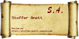 Stoffer Anett névjegykártya